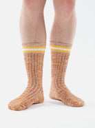 Universal Works Everyday Stripe Sock Yellow - Steranko Clothing Manchester