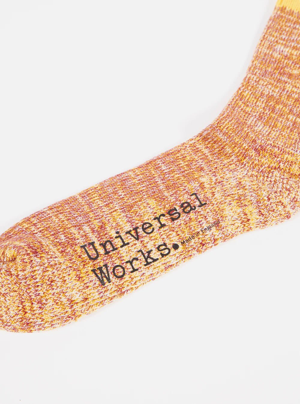 Universal Works Everyday Stripe Sock Yellow - Steranko Clothing Manchester