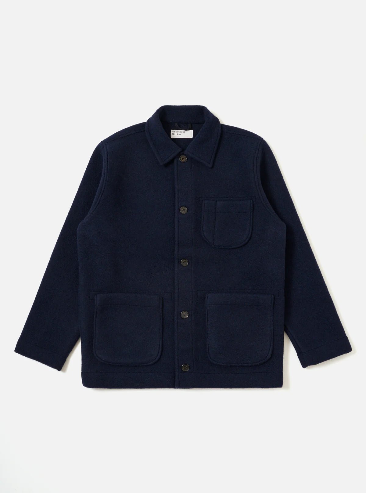Universal Works Field Jacket Techno Melton Plain Navy - Steranko Clothing Manchester