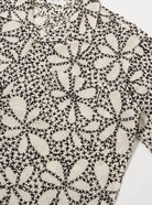 Universal Works Kantha Flower Road Shirt Ecru / Black - Steranko Clothing Manchester