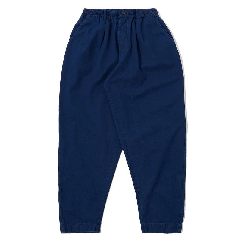 Universal Works Kimstop Pleated Track Pant Indigo - Steranko Clothing Manchester