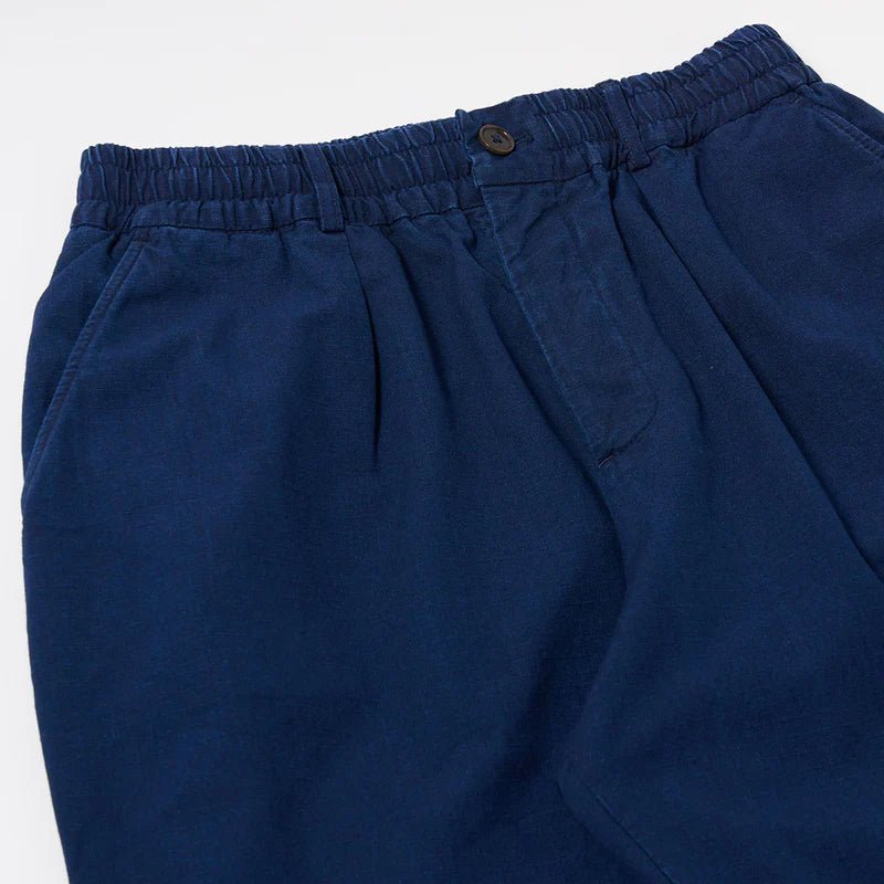 Universal Works Kimstop Pleated Track Pant Indigo - Steranko Clothing Manchester