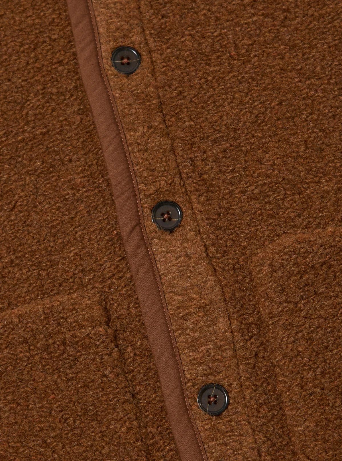 Universal Works Lancaster Gilet Alvar Fleece Cumin - Steranko Clothing Manchester