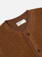 Universal Works Lancaster Gilet Alvar Fleece Cumin - Steranko Clothing Manchester