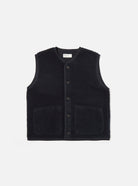 Universal Works Lancaster Gilet Alvar Fleece Navy - Steranko Clothing Manchester