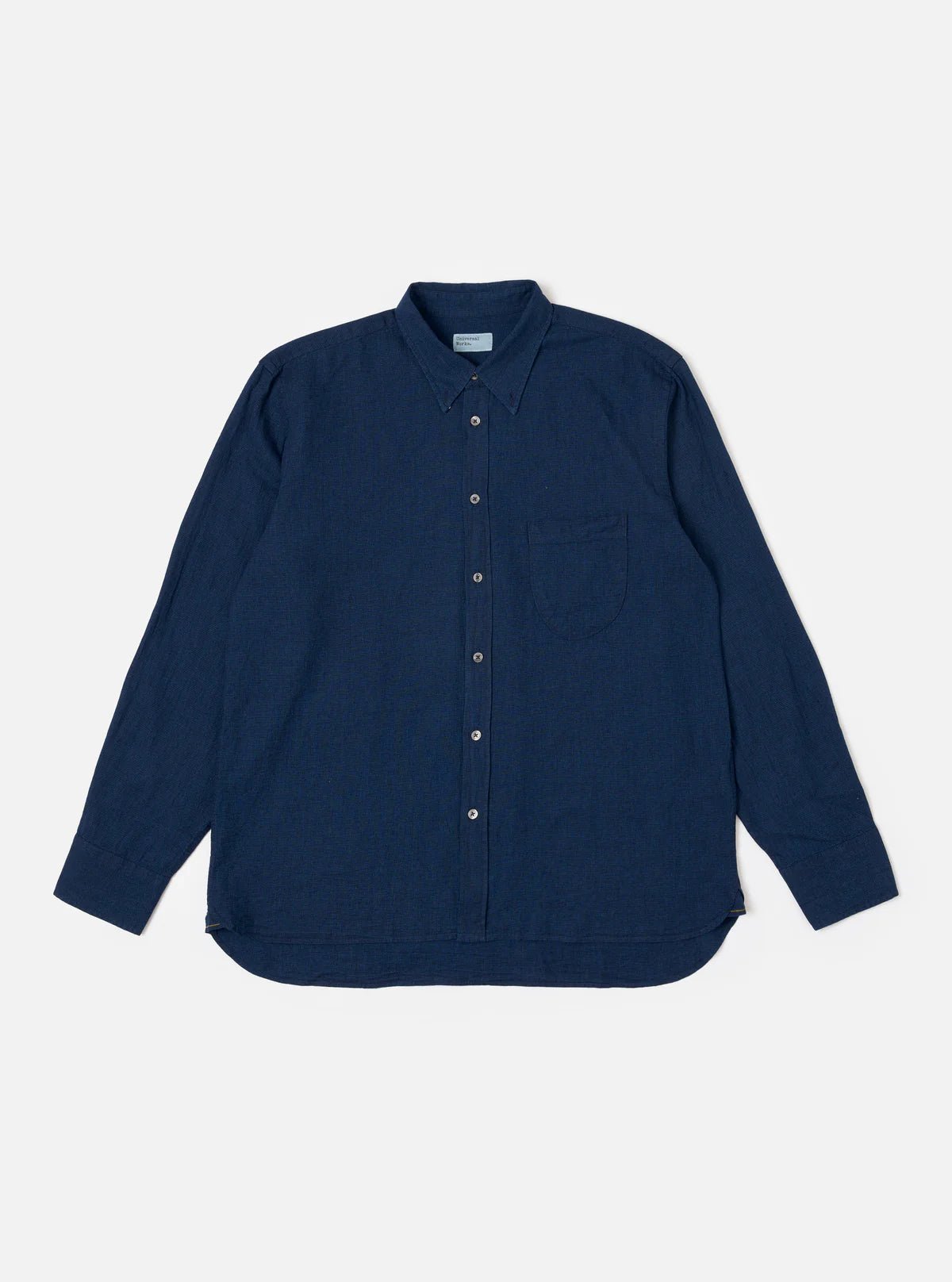 Universal Works Lazy Day Shirt Indigo Lincot Denim - Steranko Clothing Manchester