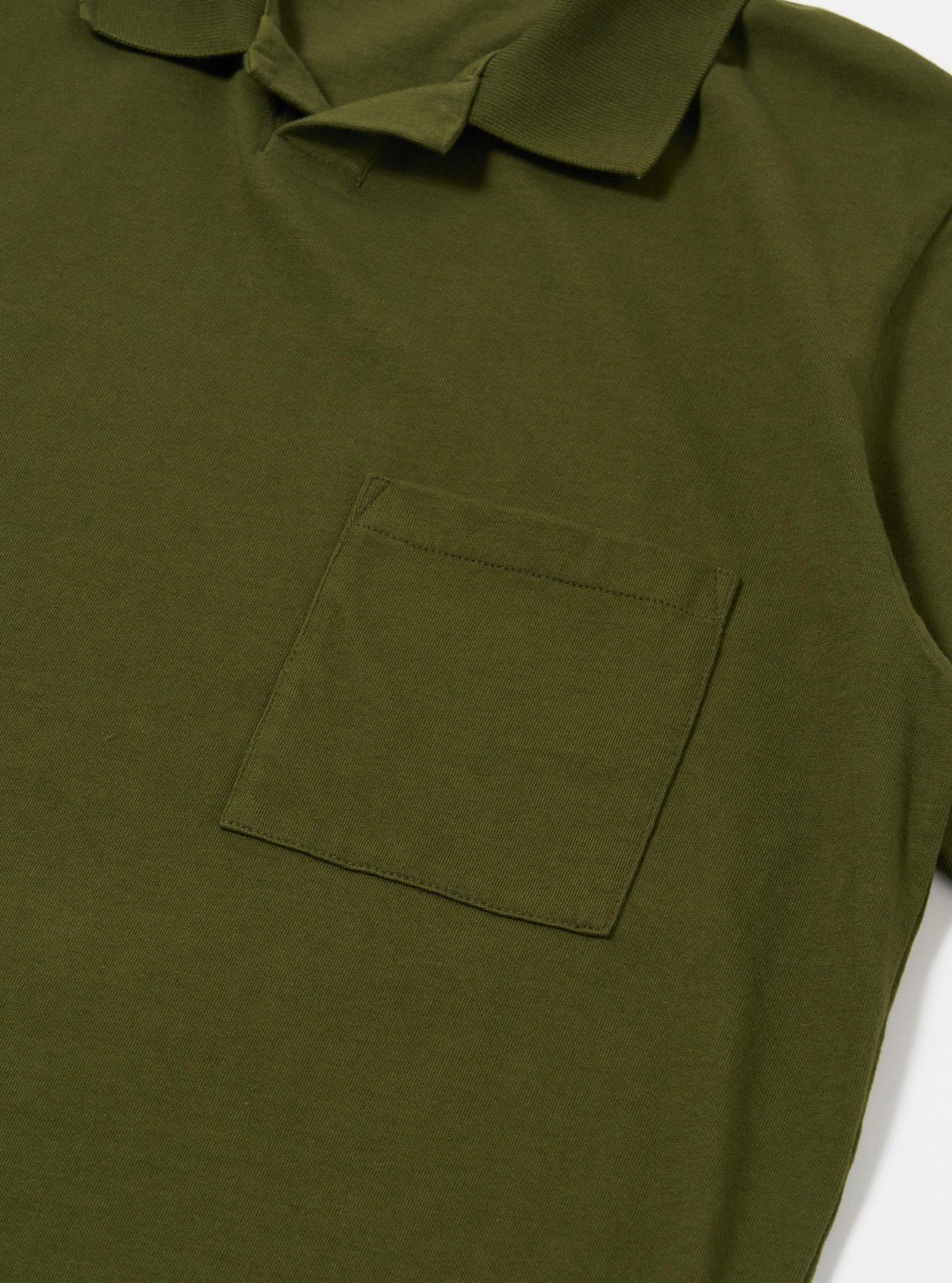 Universal Works Oversized Vacation Polo Olive - Steranko Clothing Manchester