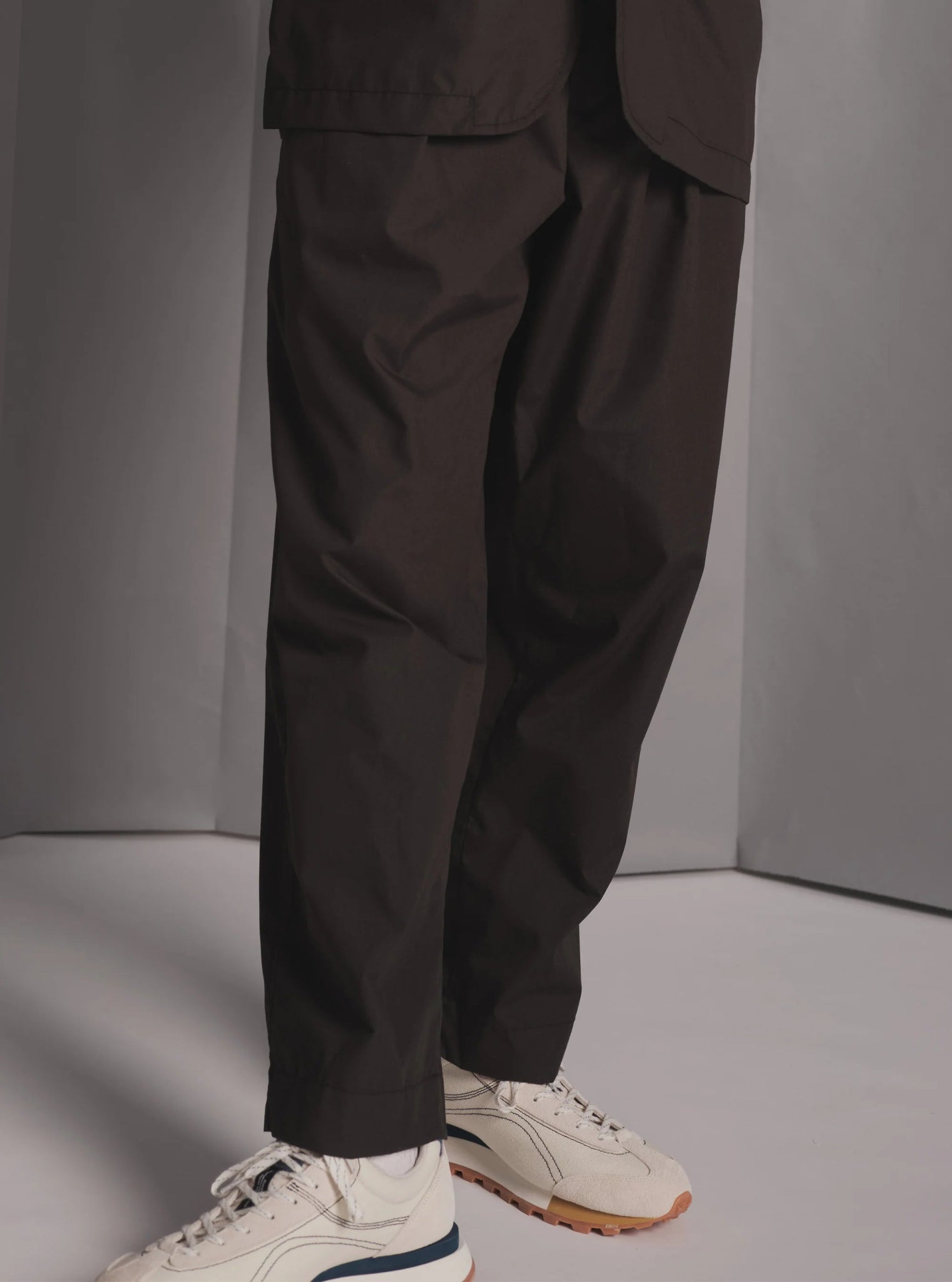 Universal Works Pleated Track Pant Black Tech - Steranko Clothing Manchester