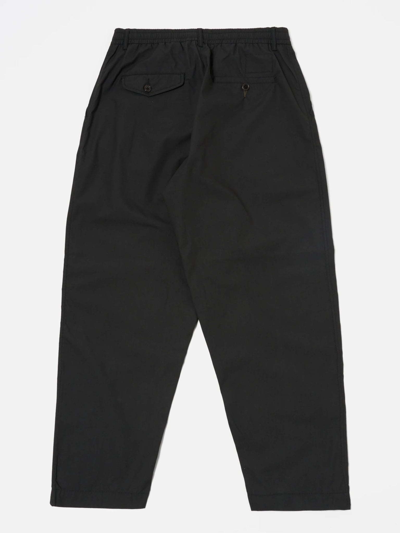 Universal Works Pleated Track Pant Black Tech - Steranko Clothing Manchester