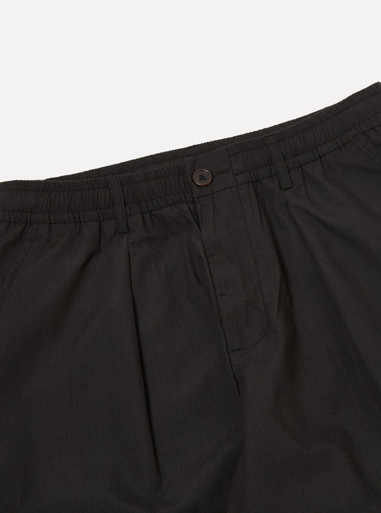 Universal Works Pleated Track Pant Black Tech - Steranko Clothing Manchester