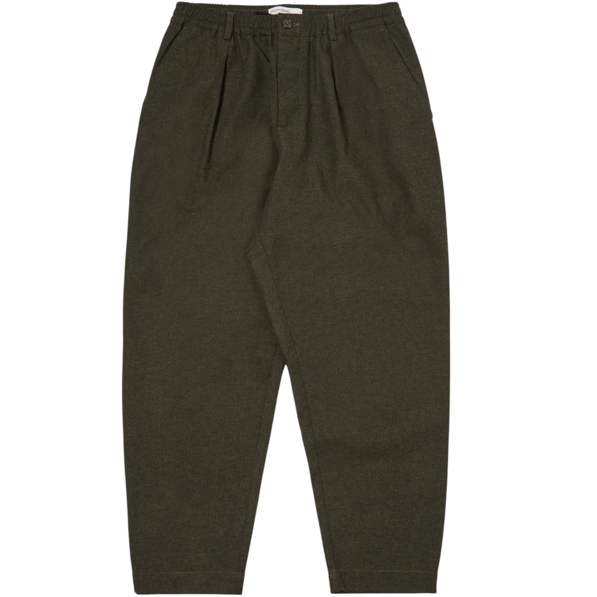 Universal Works Pleated Track Pant Olive - Steranko Clothing Manchester