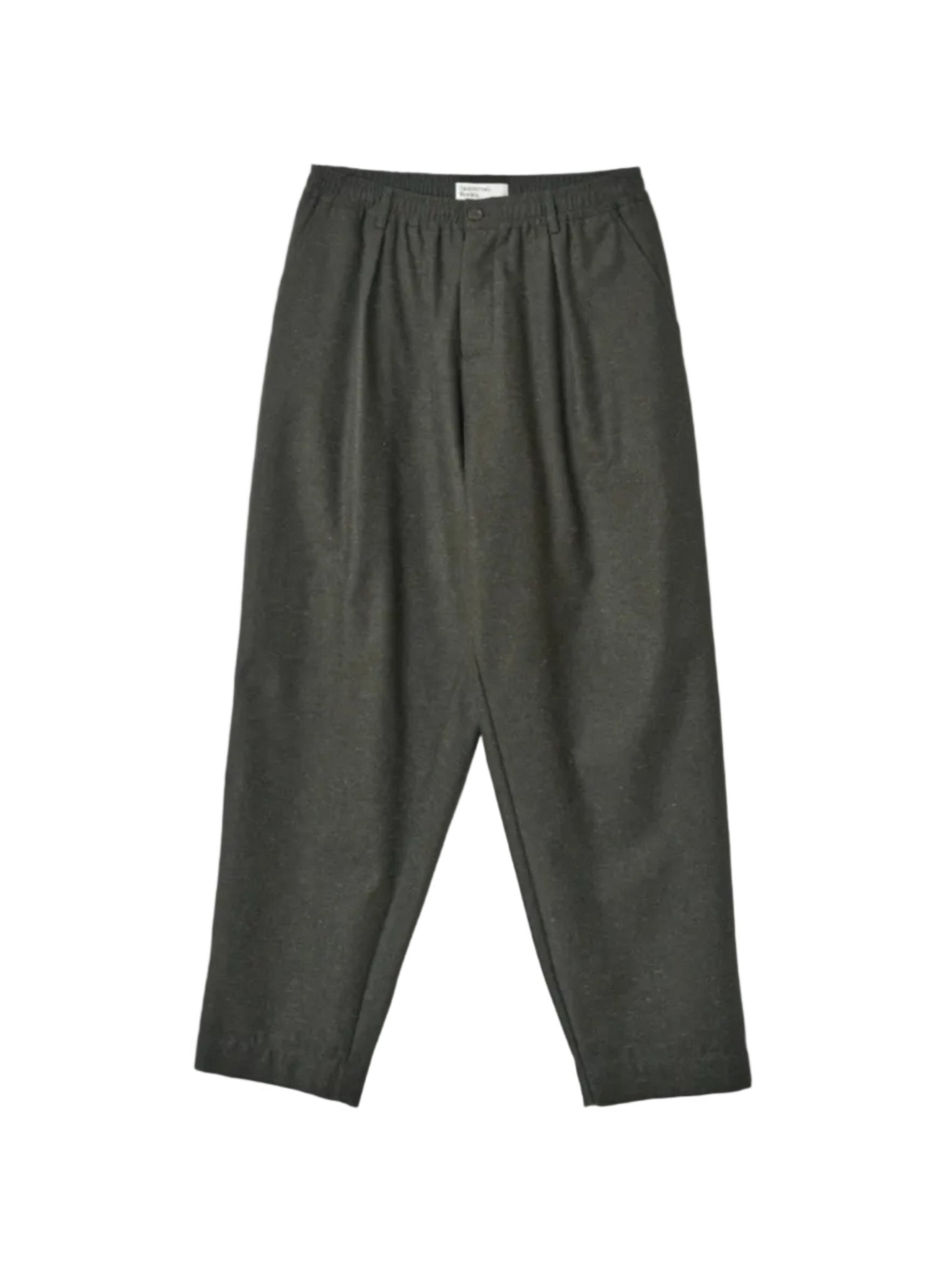 Universal Works Pleated Track Pant Recycled Olive Tweed - Steranko Clothing Manchester