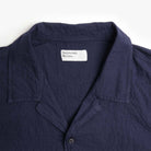 Universal Works Road Shirt Arten Seersucker Navy - Steranko Clothing Manchester
