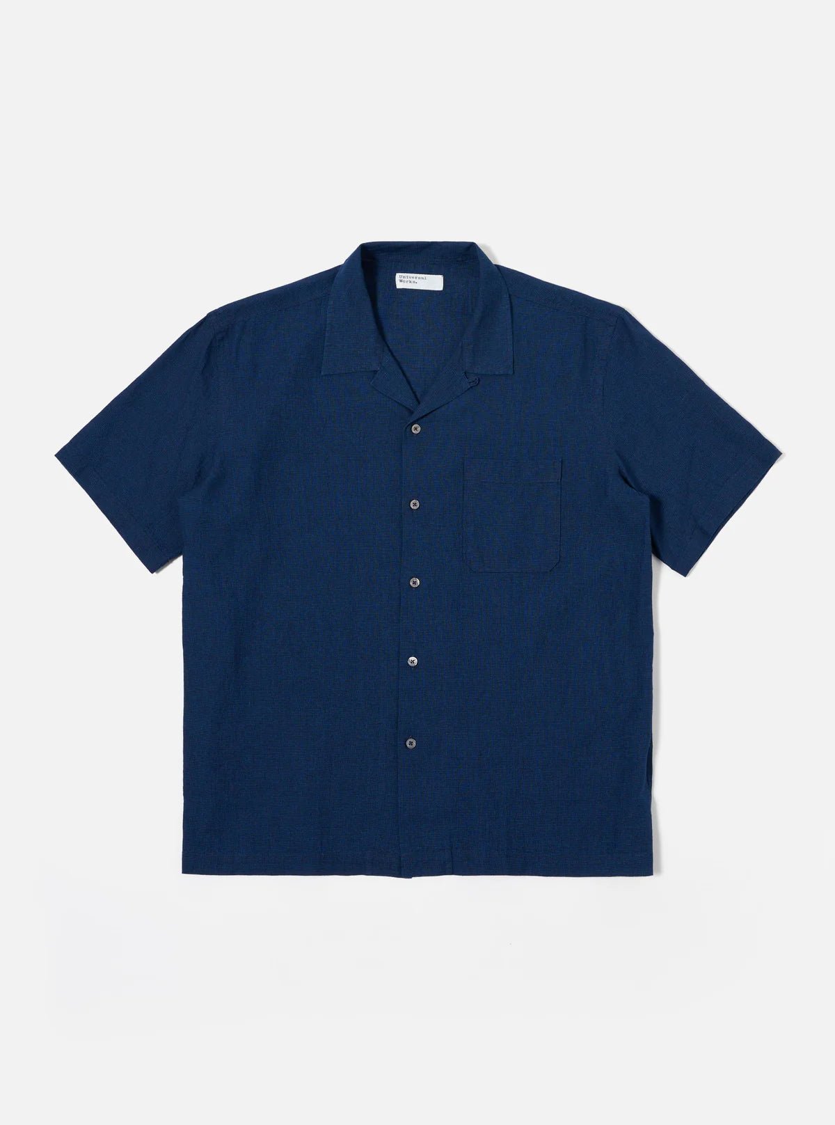 Universal Works Road Shirt Indigo Lincot Denim - Steranko Clothing Manchester