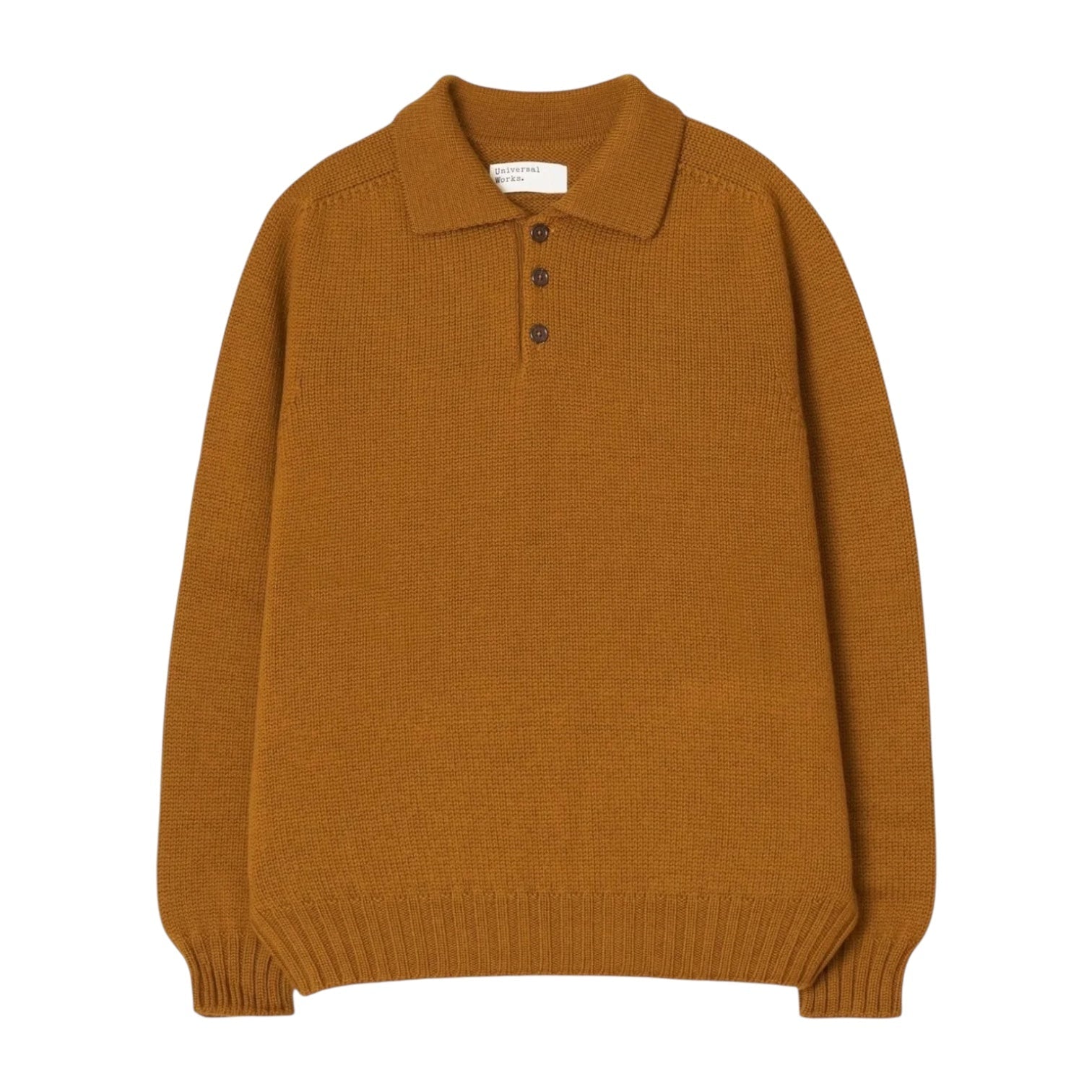 Universal Works Shetland Wild Curtis Sweater Gold - Steranko Clothing Manchester