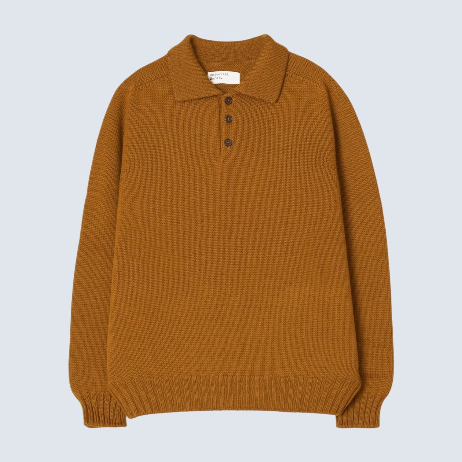 Universal Works Shetland Wild Curtis Sweater Gold - Steranko Clothing Manchester