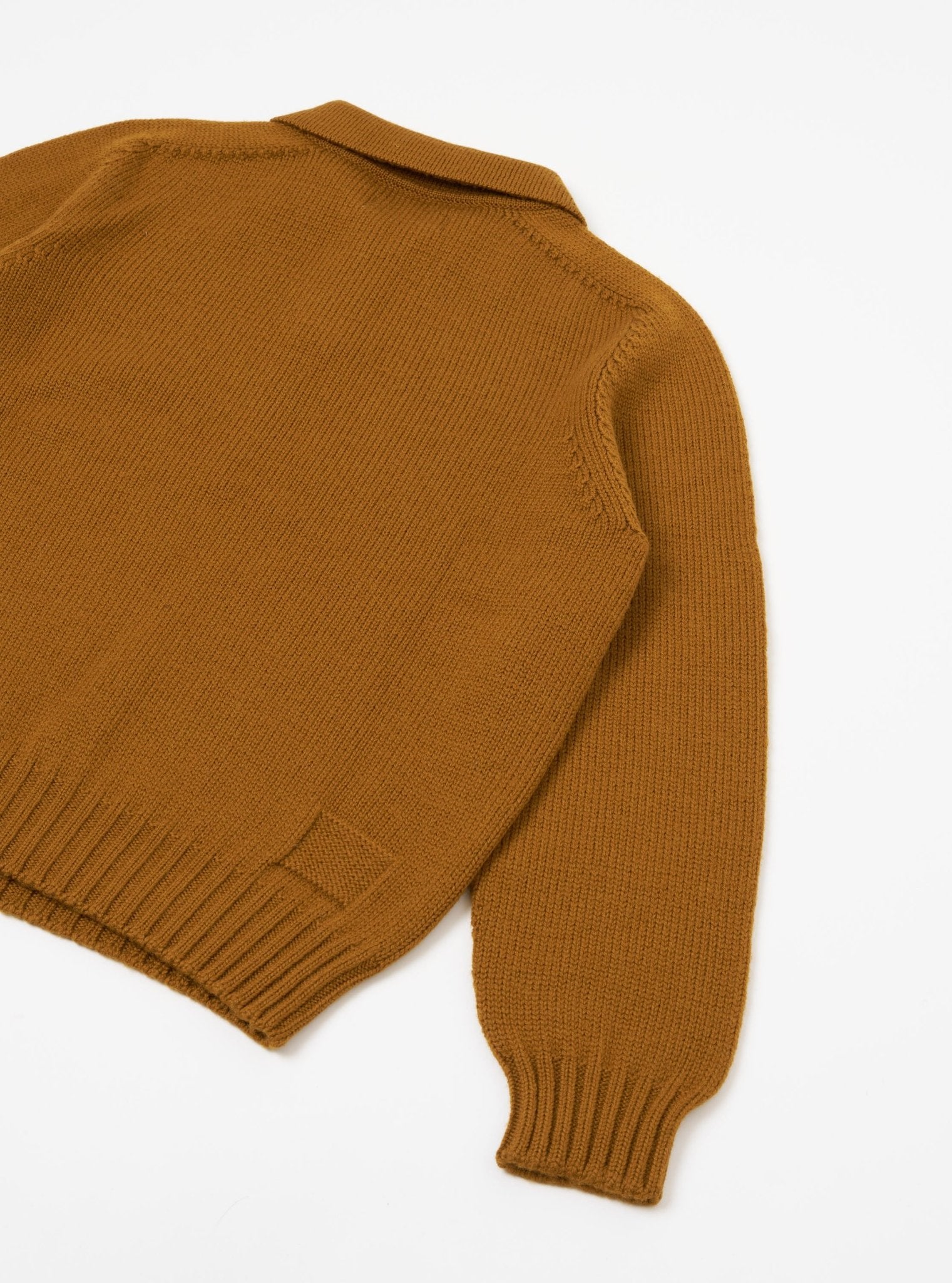Universal Works Shetland Wild Curtis Sweater Gold - Steranko Clothing Manchester