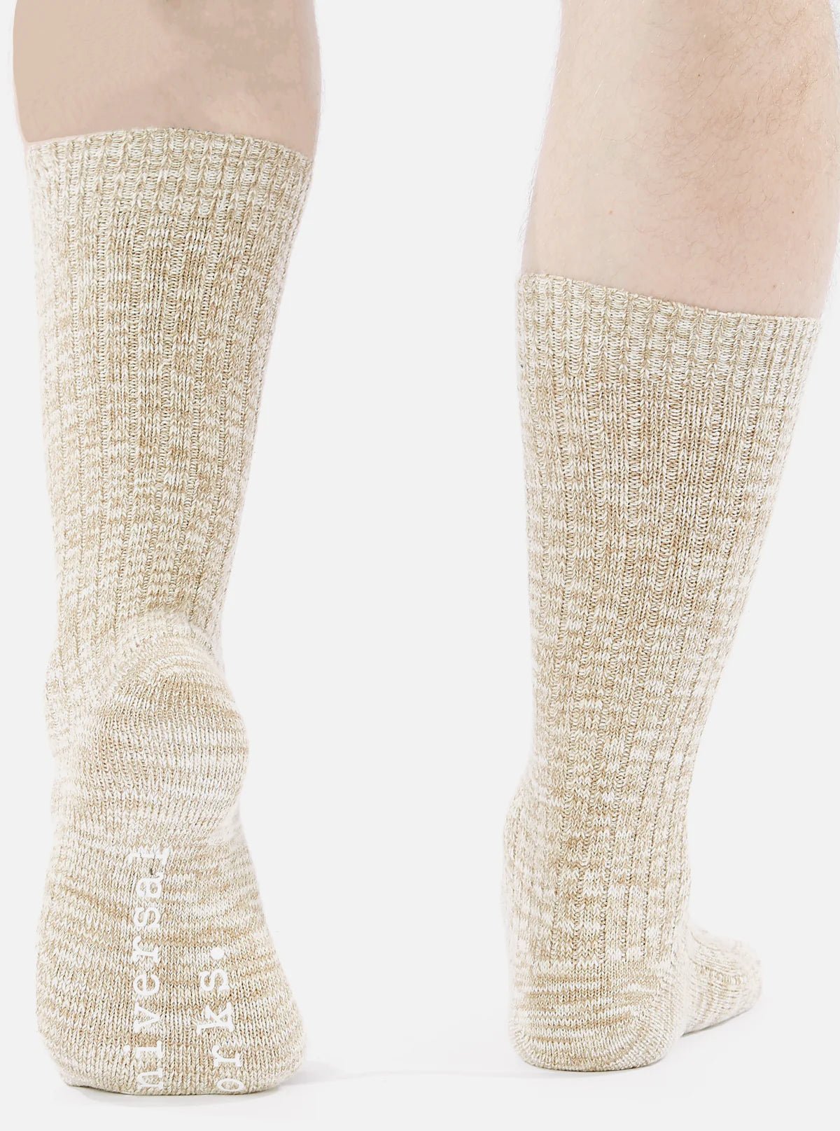 Universal Works Slub Knit Sock Dark Sand - Steranko Clothing Manchester