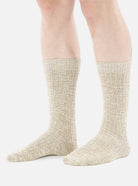 Universal Works Slub Knit Sock Dark Sand - Steranko Clothing Manchester