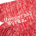 Universal Works Slub Knit Sock Red - Steranko Clothing Manchester
