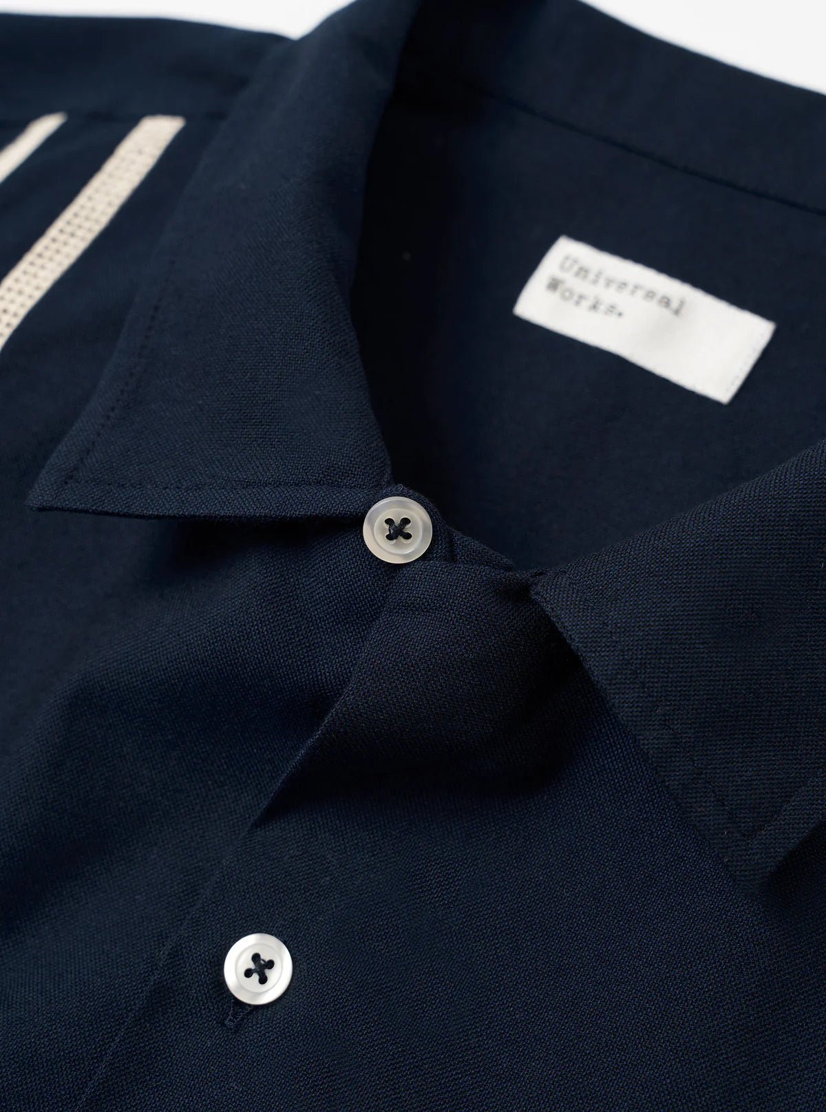 Universal Works Tropicana Shirt Classic Oxford Navy - Steranko Clothing Manchester