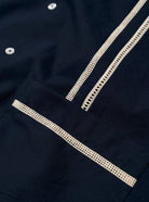 Universal Works Tropicana Shirt Classic Oxford Navy - Steranko Clothing Manchester