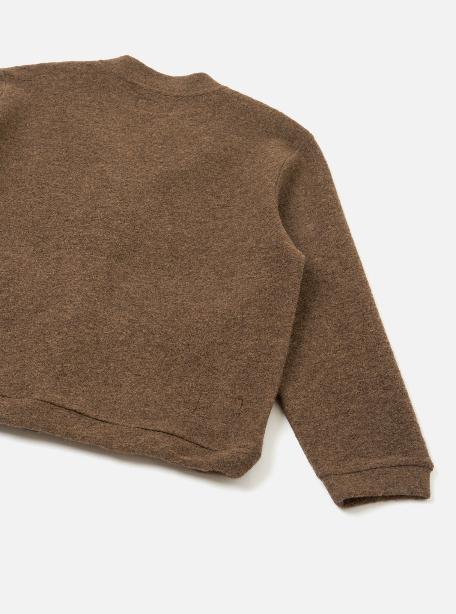 Universal Works Wool Fleece Advance Cardigan Brown Marl - Steranko Clothing Manchester