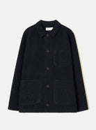 Universal Works Wool Fleece Field Jacket Navy - Steranko Clothing Manchester