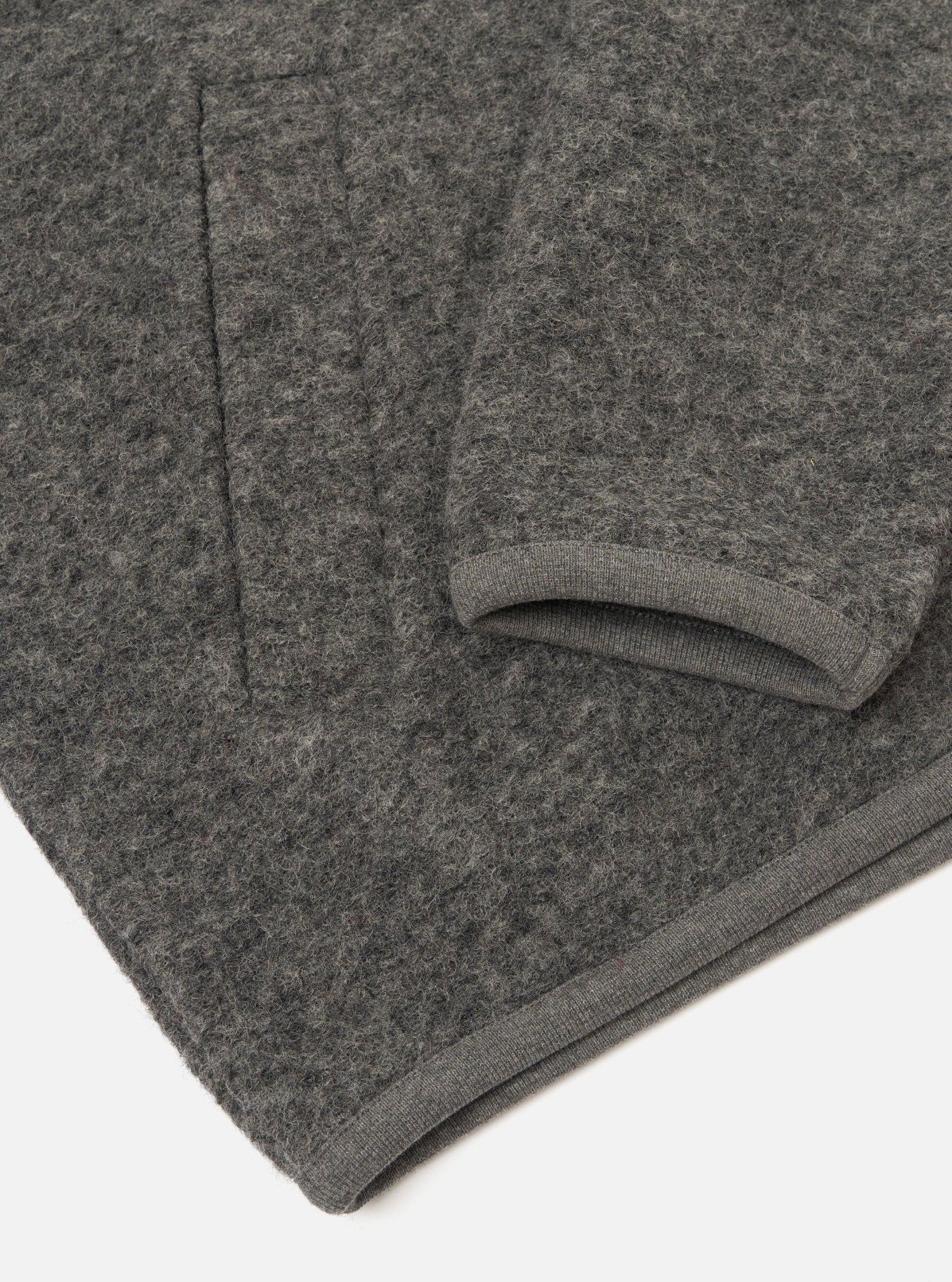 Universal Works Wool Fleece Zip Bomber Grey Marl - Steranko Clothing Manchester