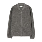 Universal Works Wool Fleece Zip Bomber Grey Marl - Steranko Clothing Manchester