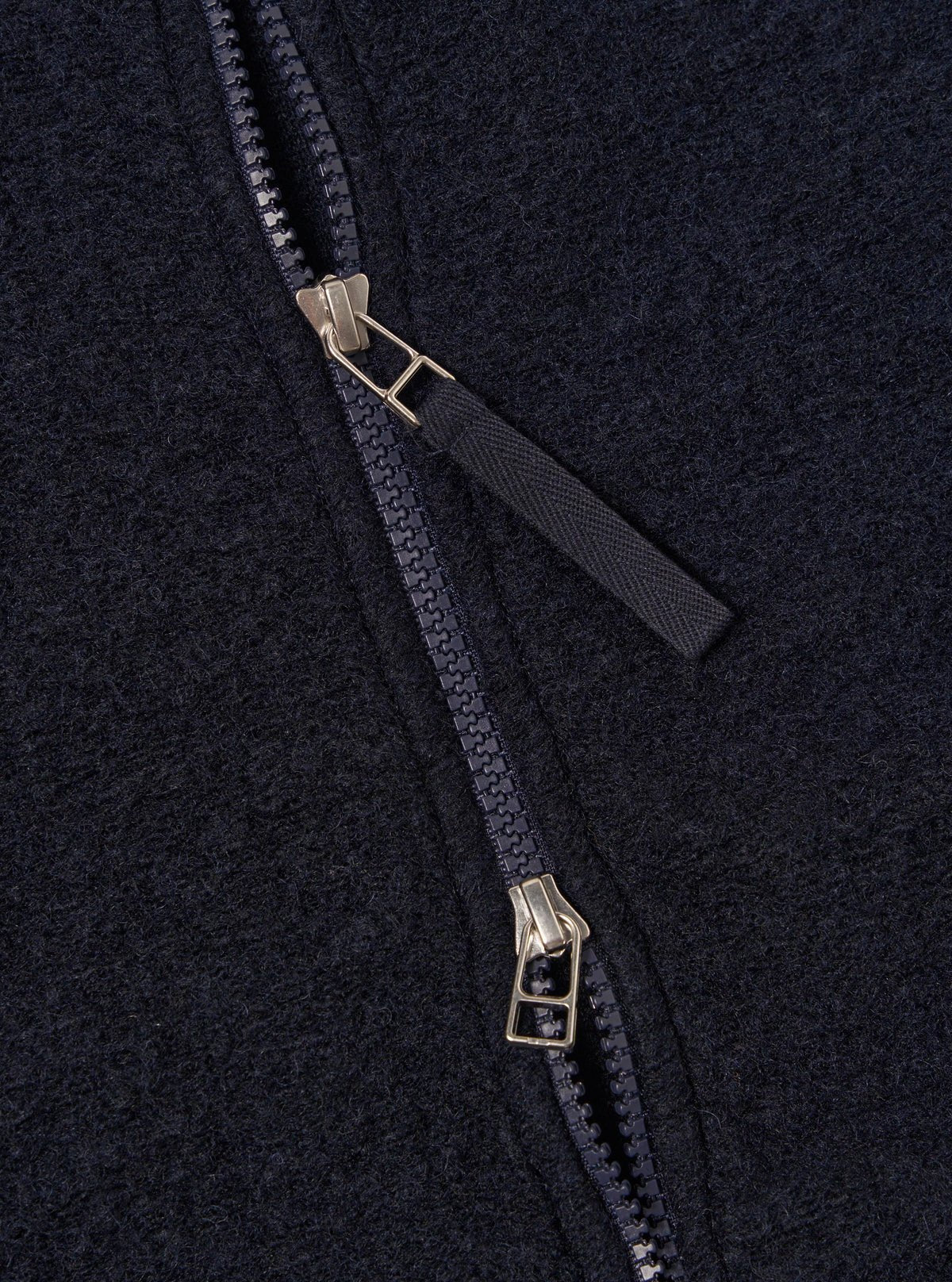 Universal Works Wool Fleece Zip Bomber Navy - Steranko Clothing Manchester