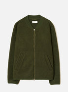 Universal Works Wool Fleece Zip Bomber Olive - Steranko Clothing Manchester