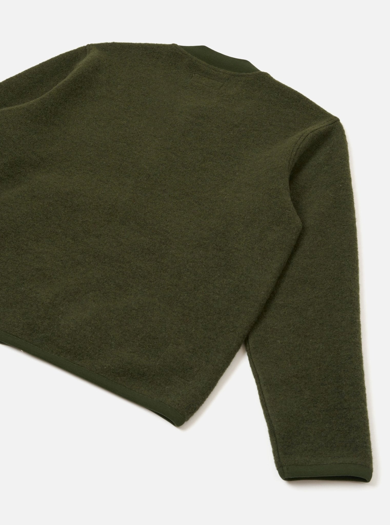 Universal Works Wool Fleece Zip Bomber Olive - Steranko Clothing Manchester