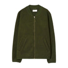 Universal Works Wool Fleece Zip Bomber Olive - Steranko Clothing Manchester