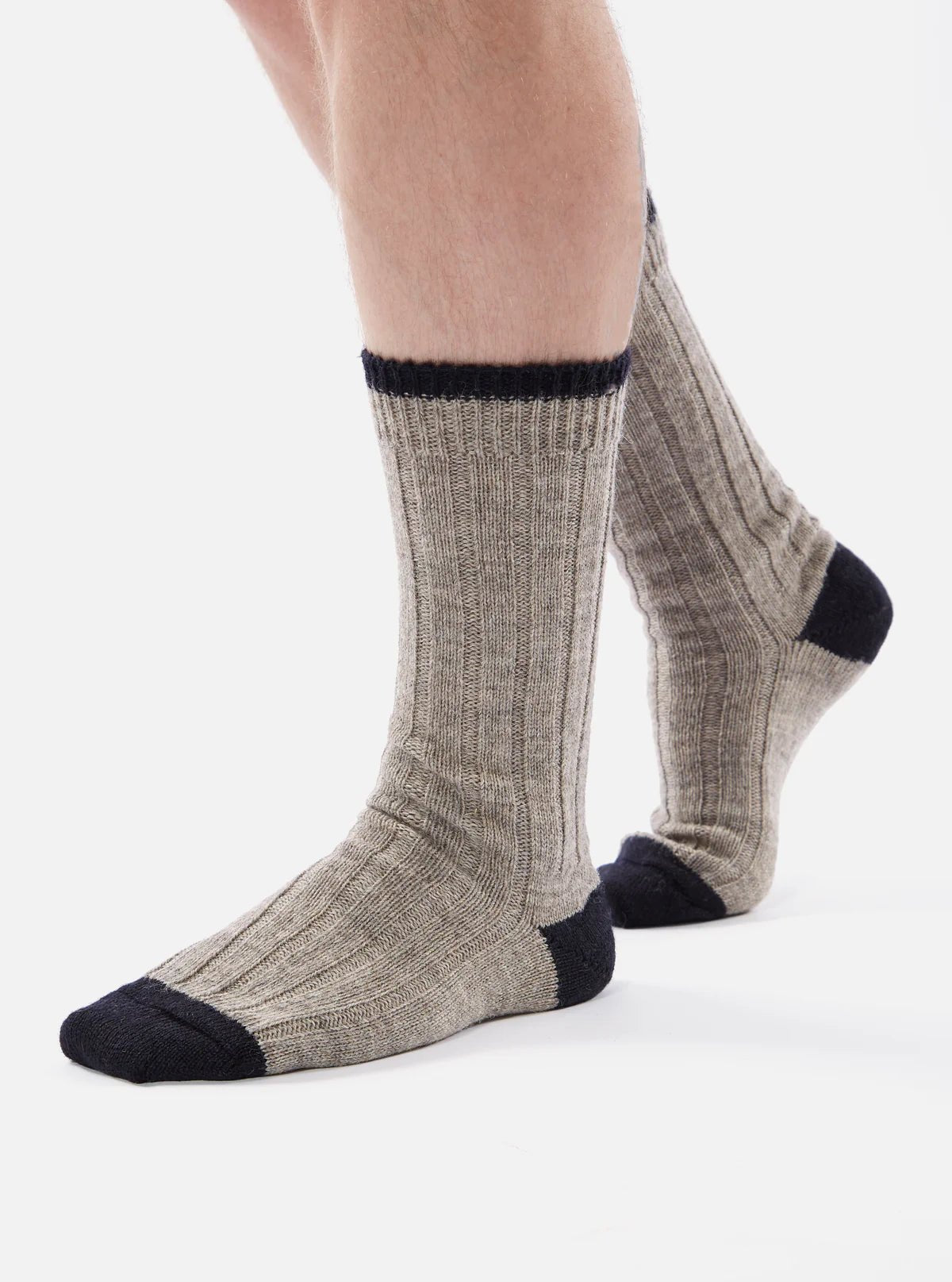 Universal Works Wool Hike Sock Stone - Steranko Clothing Manchester
