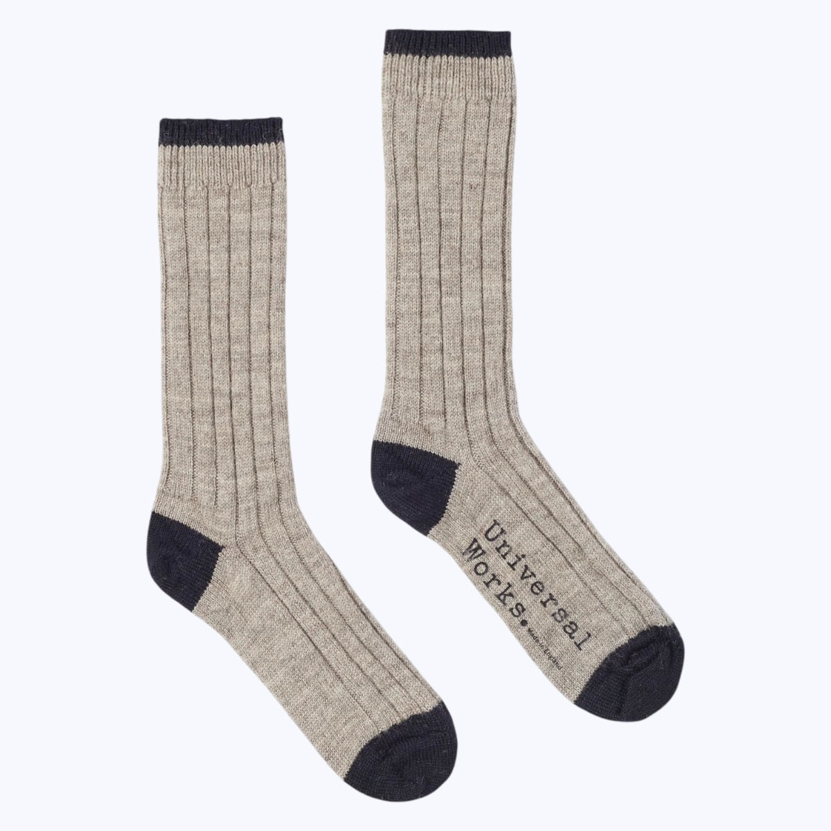 Universal Works Wool Hike Sock Stone - Steranko Clothing Manchester