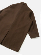Universal Works Wool Tweed Mix Stan Coat Navy/Brown - Steranko Clothing Manchester