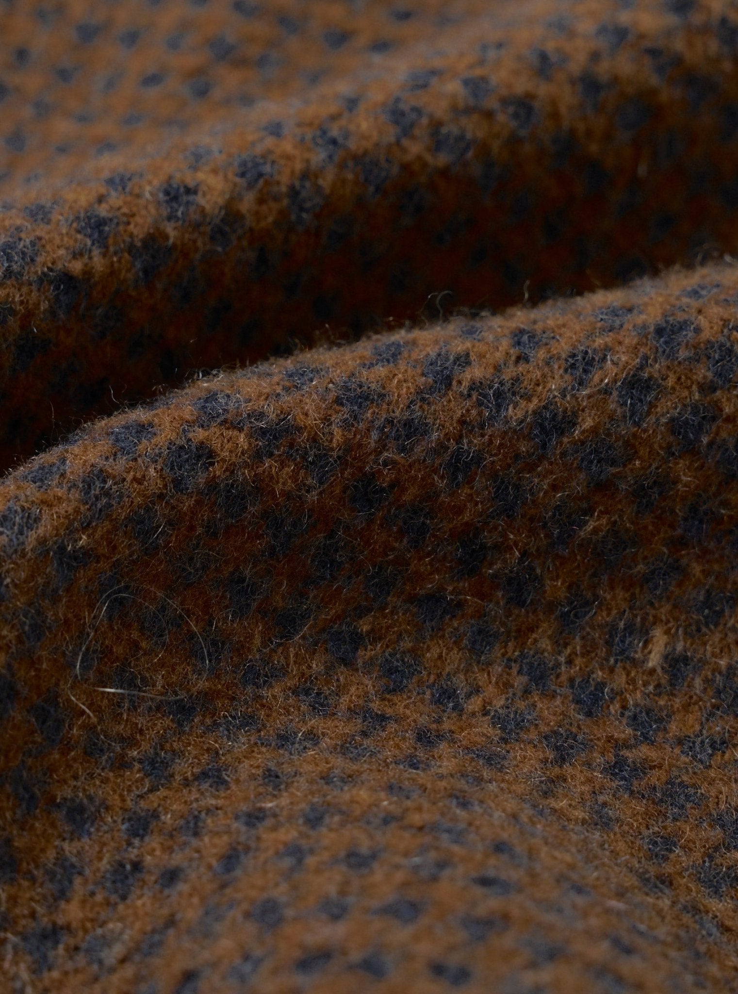 Universal Works Wool Tweed Mix Stan Coat Navy/Brown - Steranko Clothing Manchester