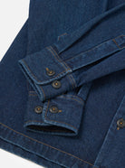 Universal Works Work Denim Fatigue Shirt Indigo - Steranko Clothing Manchester