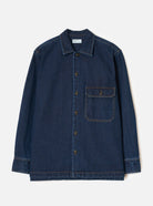 Universal Works Work Denim Fatigue Shirt Indigo - Steranko Clothing Manchester