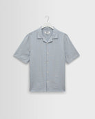 Wax Didcot Double Weave Seersucker Blue - Steranko Clothing Manchester