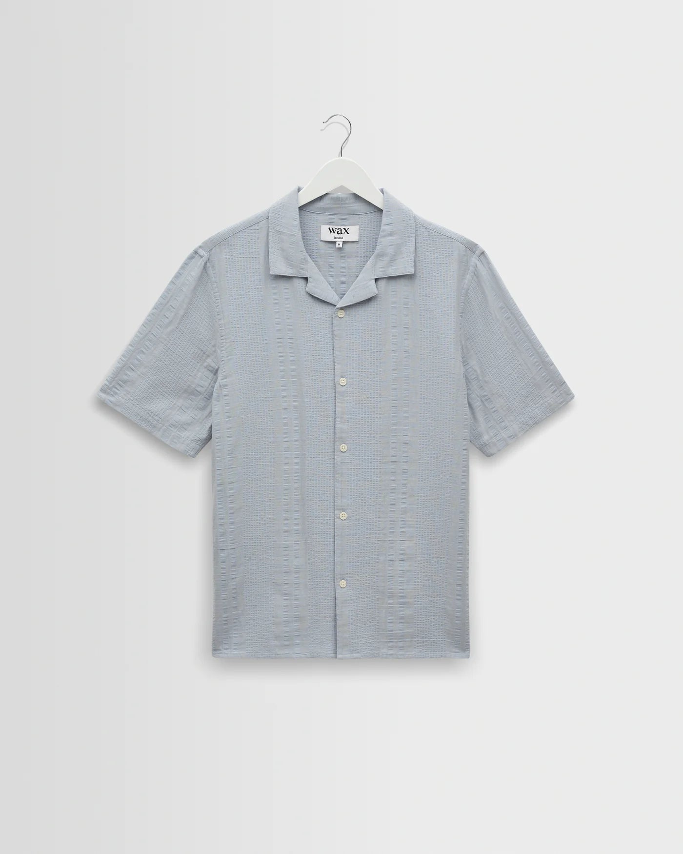 Wax Didcot Double Weave Seersucker Blue - Steranko Clothing Manchester