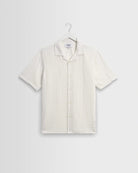 Wax Didcot Double Weave Seersucker Ecru - Steranko Clothing Manchester