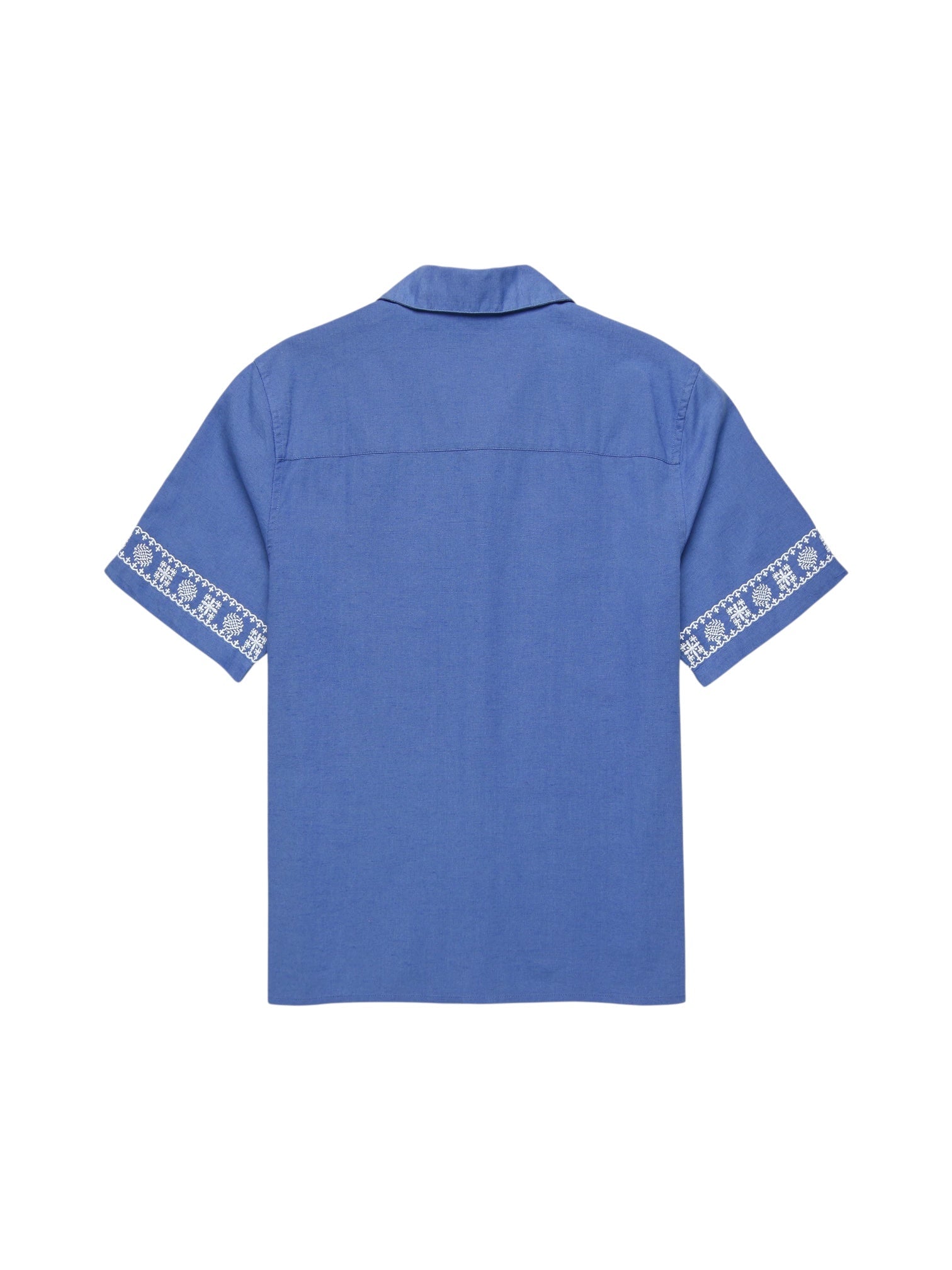 Wax Didcot Shirt Placement Border Blue - Steranko Clothing Manchester