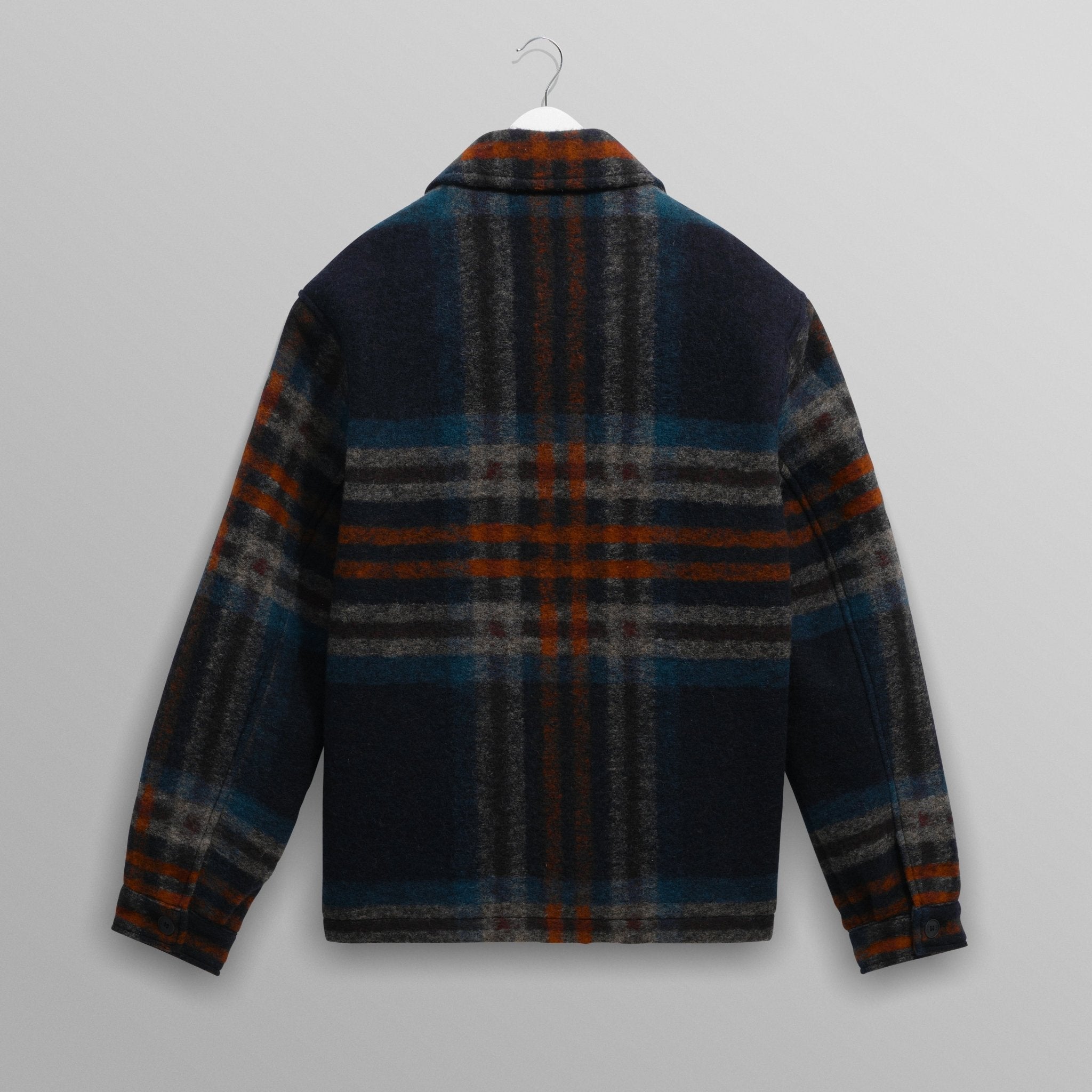 Wax Heath Jacket Wool Check Navy / Multi - Steranko Clothing Manchester