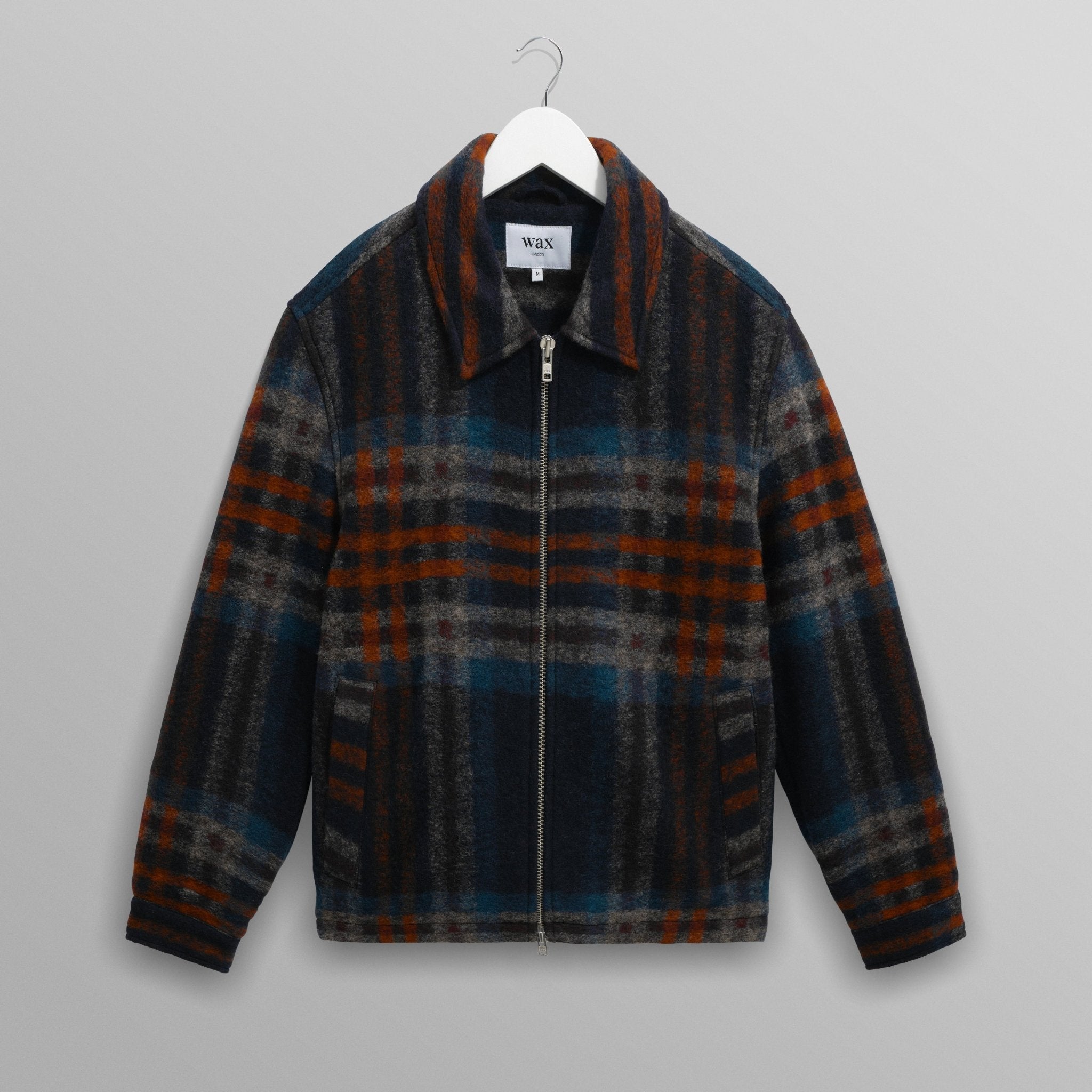 Wax Heath Jacket Wool Check Navy / Multi - Steranko Clothing Manchester