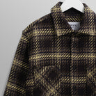 Wax Whiting Overshirt Hutton Check Black Yellow - Steranko Clothing Manchester