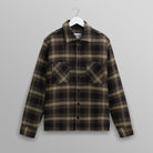 Wax Whiting Overshirt Hutton Check Black Yellow - Steranko Clothing Manchester