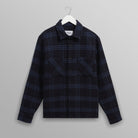 Wax Whiting Overshirt Skate Check Navy / Blue - Steranko Clothing Manchester
