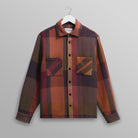 Wax Whiting Overshirt Tempo Check Orange Multi - Steranko Clothing Manchester